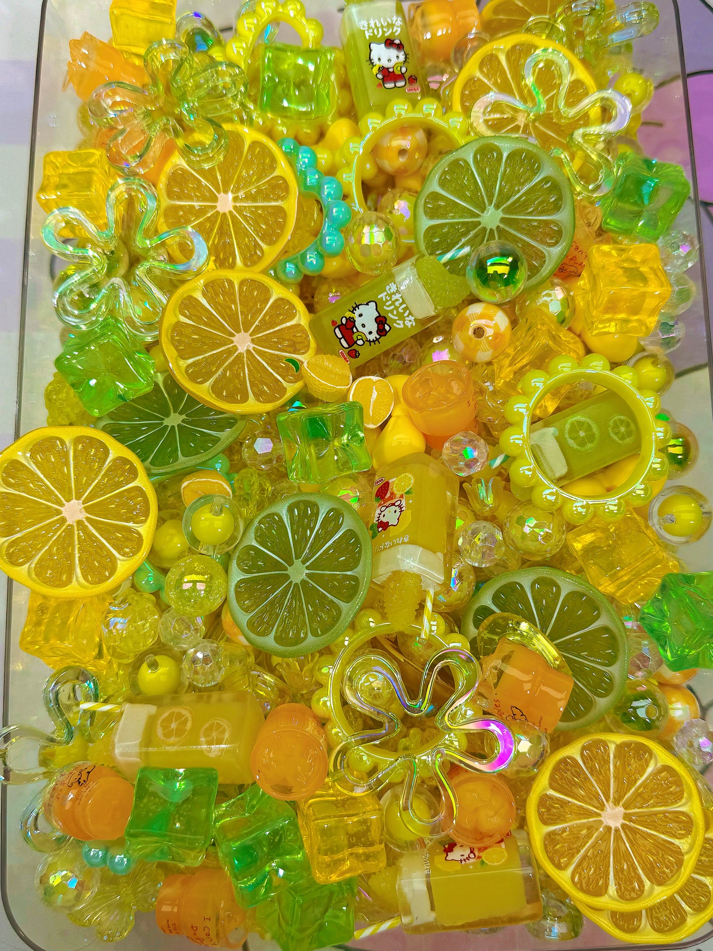Acrylic beads-Lemon Fizz
