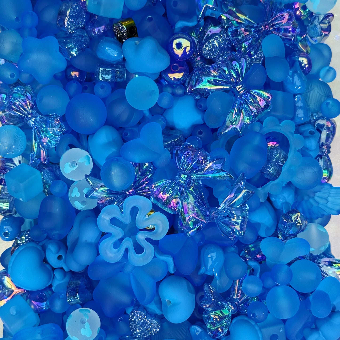 (BOGO)Acrylic beads- Klein Blue (for keychains,phonechains,beadable pens,car charms)