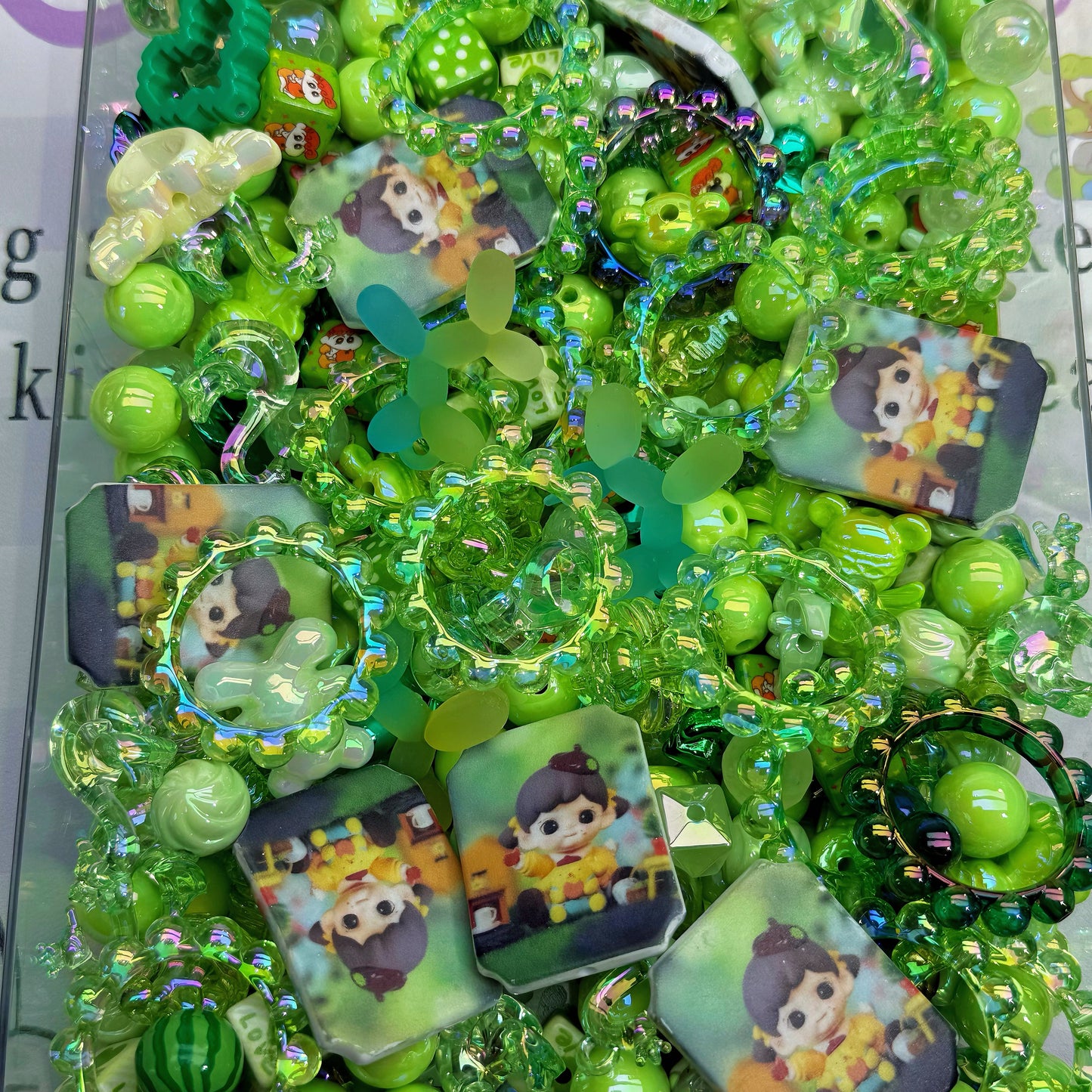 (BOGO)Acrylic brads-Spring Life (for keychain,phonechains,beadable pens and anything DIY)