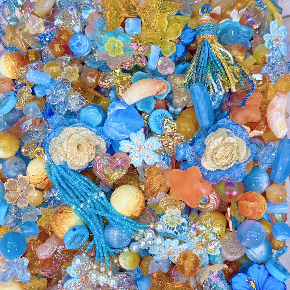 Acrylic Beads-Sunset Glow（for keychains,phonechains,beadable pens,car charms)