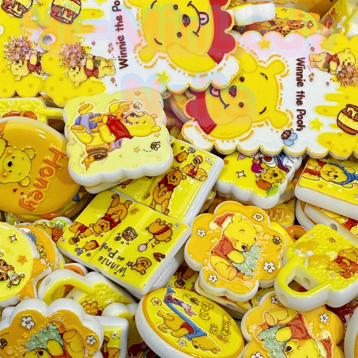 Acrylic beads-Honey bear (for phone chains,beadable pens,keychains)
