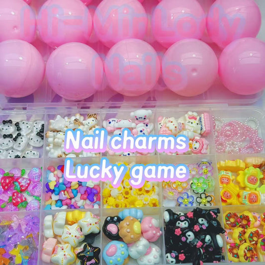 Lucky game-Nailcharms Capsule(for deco pen,nails,beads etc,phone cases)