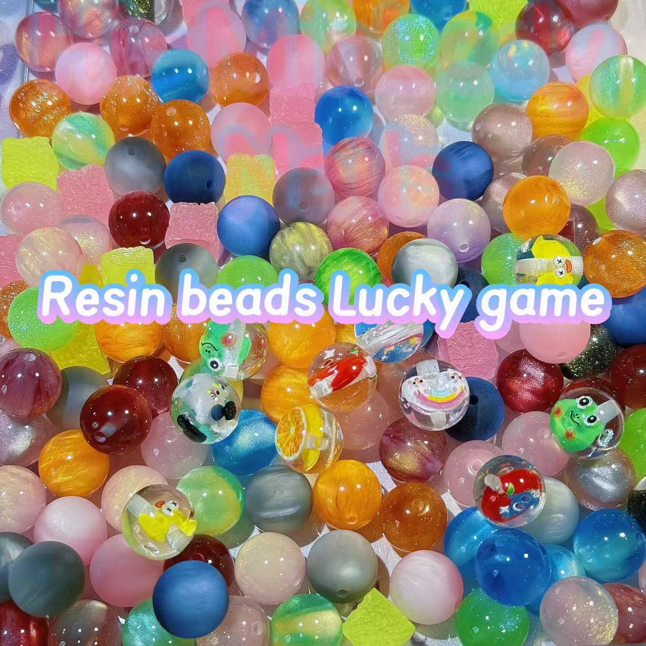 Lucky game-Resin beads(high quality,for diy)