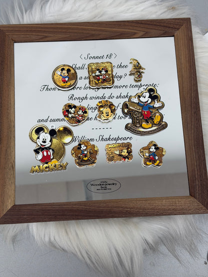 Acrylic slices- Record Mickey （for keychains,phonechains,beadable pens,car charms)