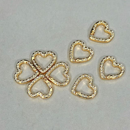 Tool-Heart Diamond spring ring(gold&sliver)