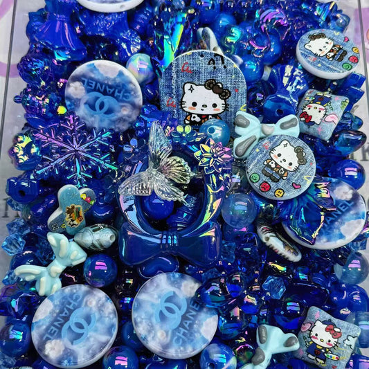 （BOGO）Acrylic beads- Deep Ocean mystery (mix beads for keychains,phonechains,beadable pens and more)