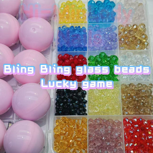 Lucky game-Bling Bling glass beads(for jewelry,necklaces,bracelets and more)