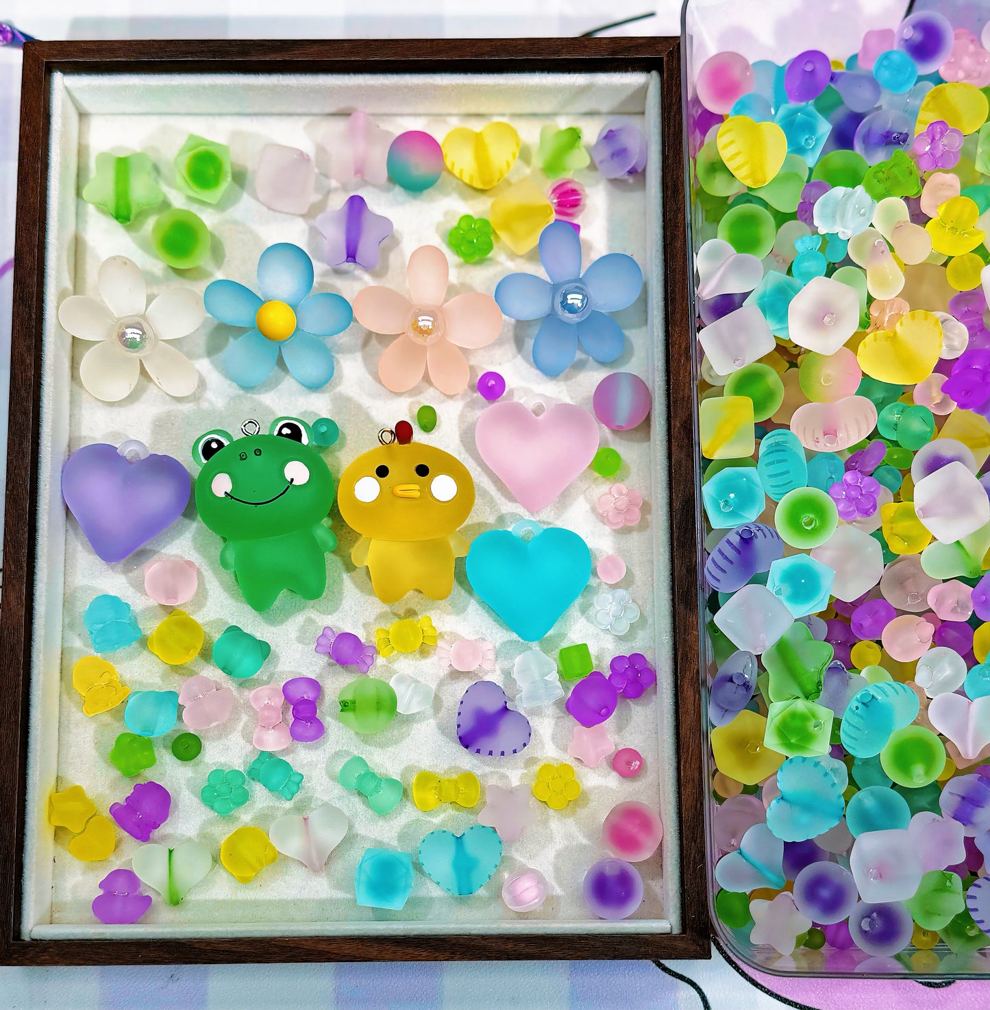Acrylic beads- Matte Frosty