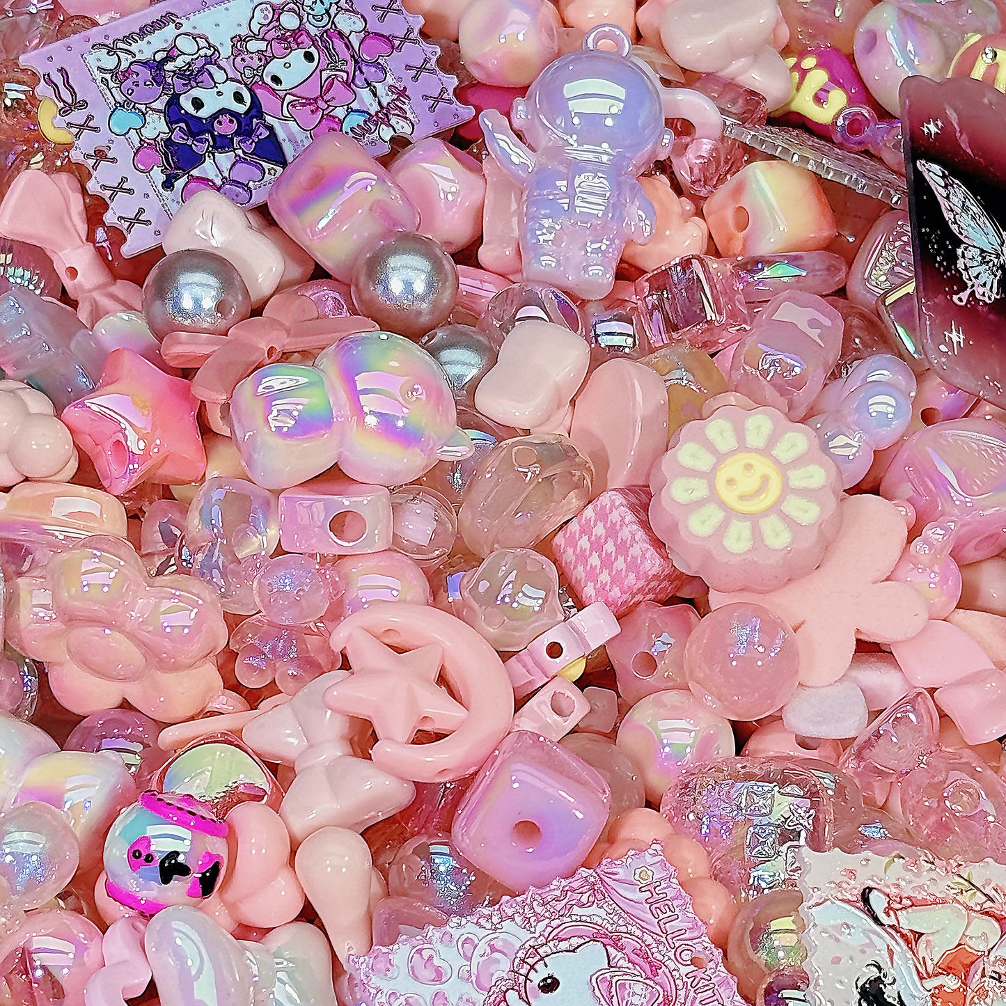 Acrylic bead - Dreamy Pink Sugar（for keychains,phonechains ,beadable pens)