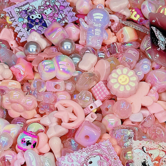 Acrylic bead - Dreamy Pink Sugar（for keychains,phonechains ,beadable pens)
