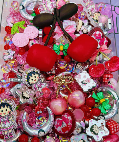Acrylic beads- Cherry Dolly(for keychains,phonechains,beadable pens)
