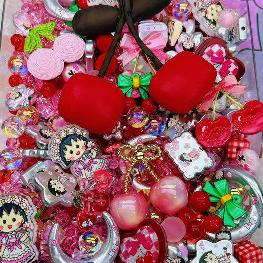 （BOGO）Acrylic beads- Cherry Dolly(for keychains,phonechains,beadable pens)