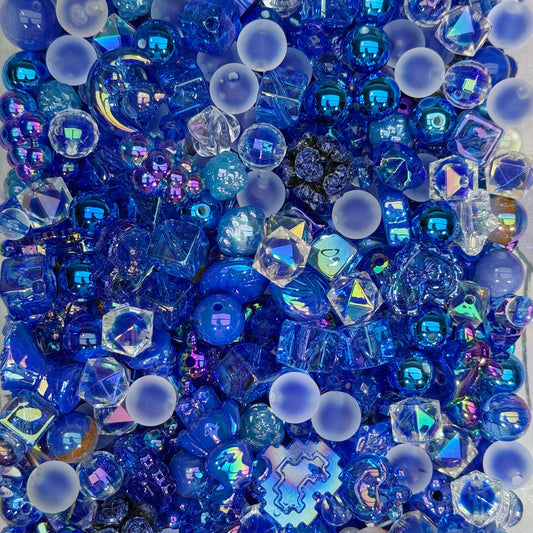 Acrylic beads-Deep Blue （for keychains,phonechains,beadable pens,car charms)