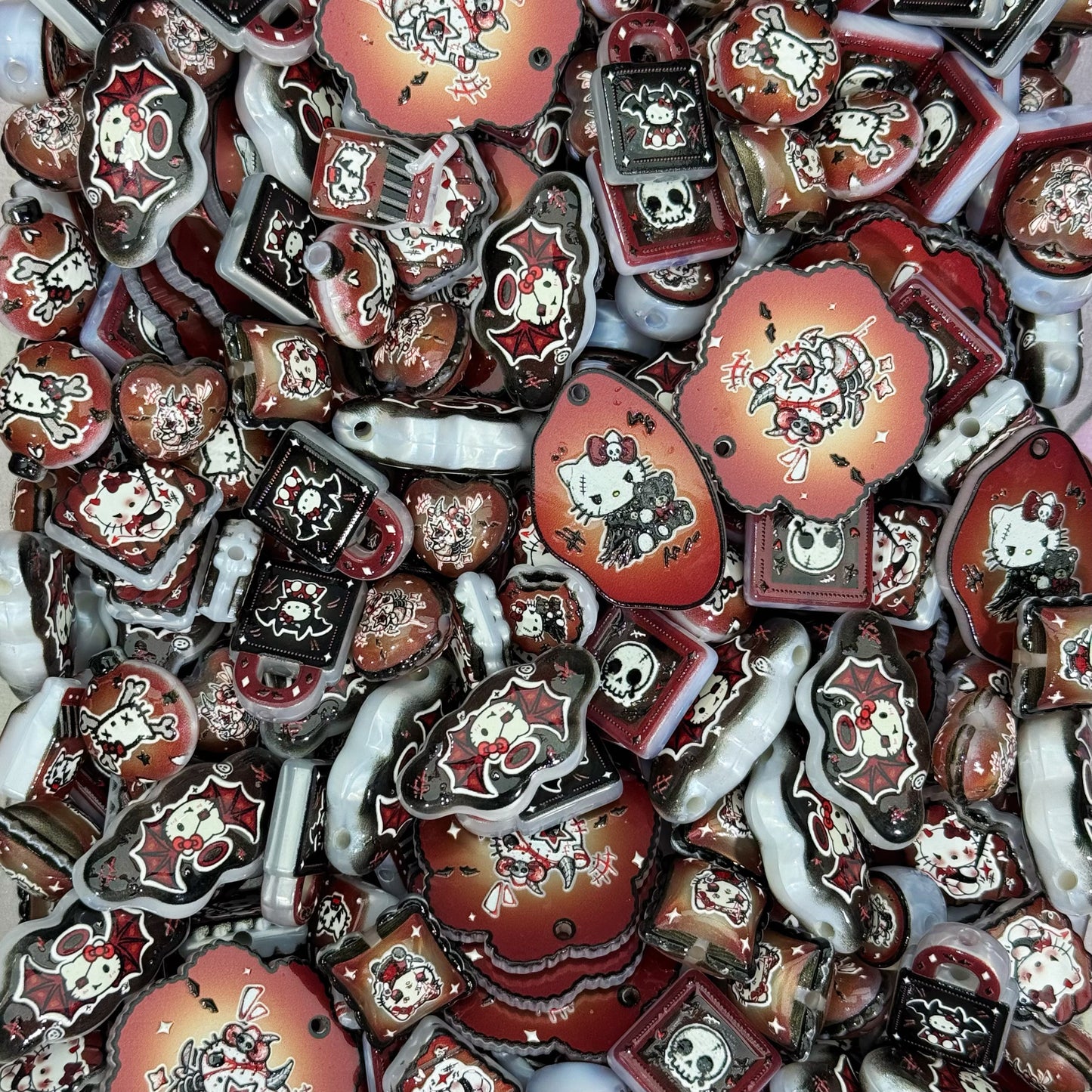 Acrylic Charms-Devil Kitty （for keychains,phonechains,beadable pens,car charms)
