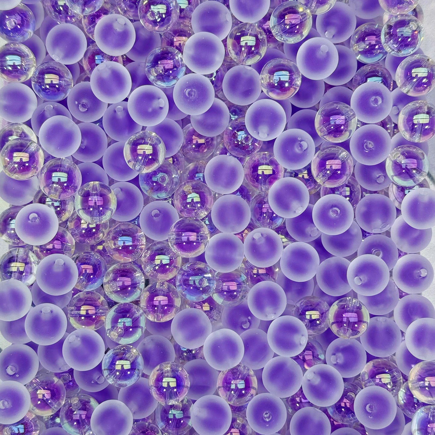 Acrylic beads- Purple Frost&Shiny （for keychains,phonechains,beadable pens,car charms)