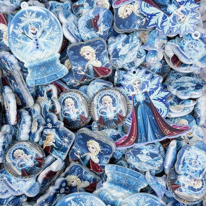 Acrylic Slice-Ice Snow （for keychains,phonechains,beadable pens,car charms)