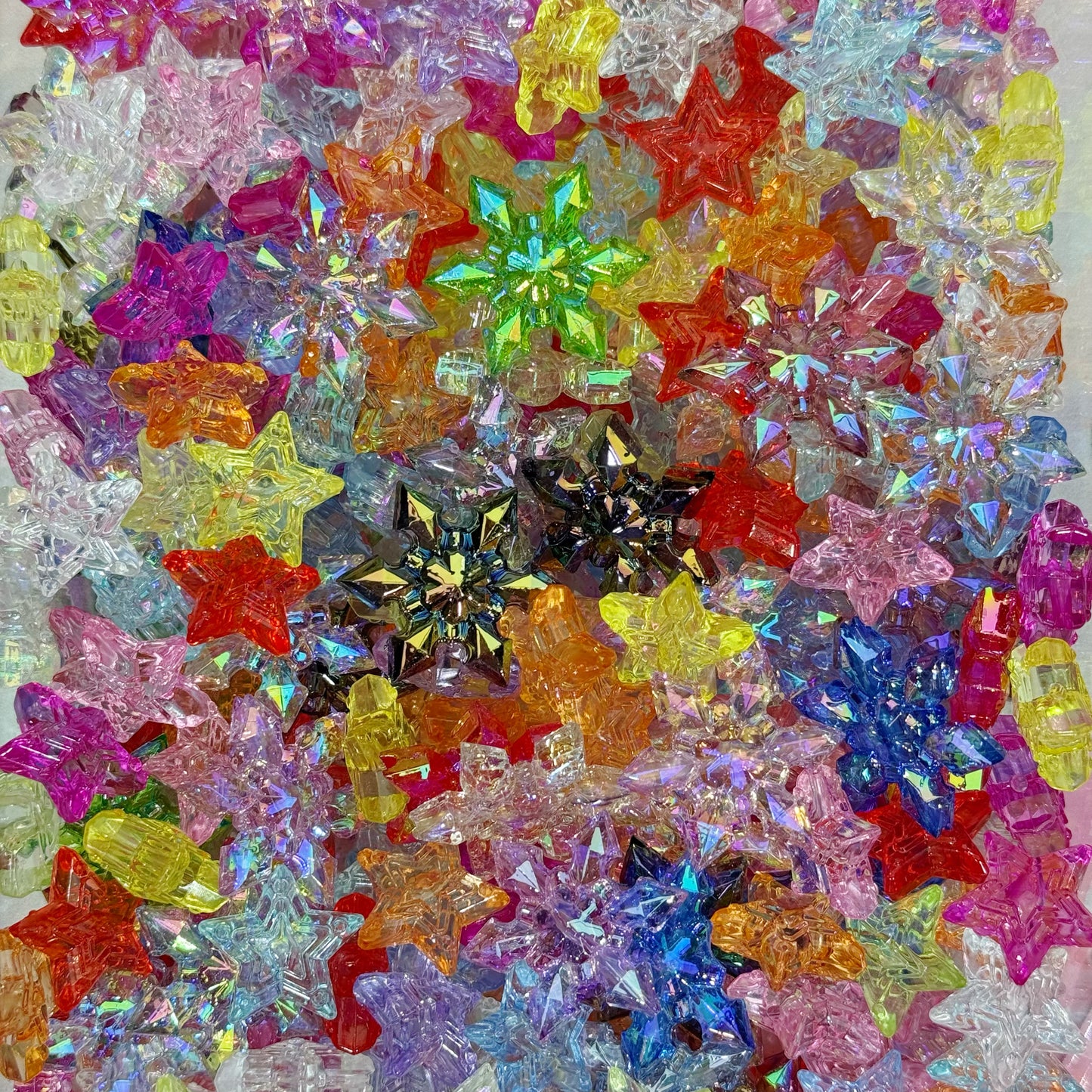 Acrylic beads- Colorful Snow&Star