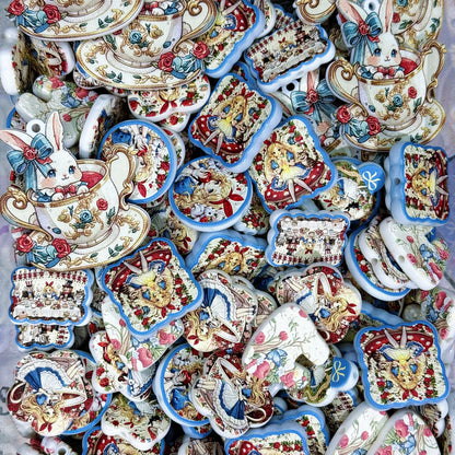 Acrylic slices-Alice in Wonderland （for keychains,phonechains,beadable pens,car charms)