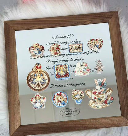 Acrylic slices-Alice in Wonderland （for keychains,phonechains,beadable pens,car charms)