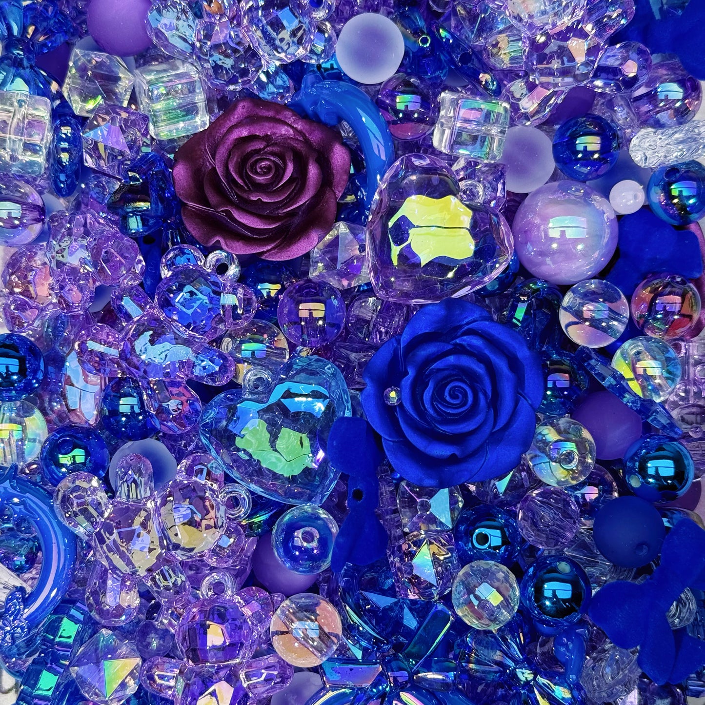 Acrylic beads-Deep Blue Purple （for keychains,phonechains,beadable pens,car charms)