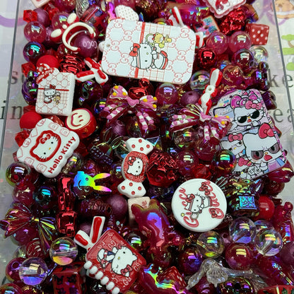 （BOGO）Acrylic Bead-Spicy Red(for keychains.phonechains,beadable pens and anything DIY)
